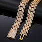 Drop Shipping Moissanite Jewelry 19mm Iced Out White Gold Plated Silver 925 VVS Moissante Cuban Link Chain