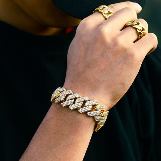 Pulsera Gold Vermeil Jewelry - Chunky Miami  Cuban Link Hiphop Chain - Buy Cuban Chain Bracelets