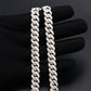 Iced Out Gold Plated Silver 925 10mm Full Micro Pave VVS Moissanite Diamond Miami Cuban Link Chain Necklace