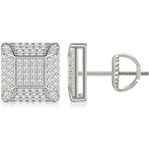 925 Sterling Silver Stud Earring - VVS Moissanite Diamond Studs Earring Jewelry