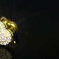 14K White Gold Plated Heart Stud Earrings-  Micro Pave Moissanite Diamond