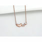 18inches / Gold 925 Sterling Silver  Heart Necklace - Rose Gold Plated  Jewellery