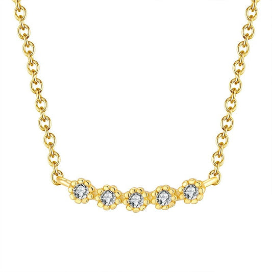 18inches / Gold Flower Necklaces -  925 Sterling Silver Gold Chains Jewelry