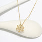 18inches / Gold Gold Plated Snowflakes Necklace - 925 Sterling Silver  Pendant