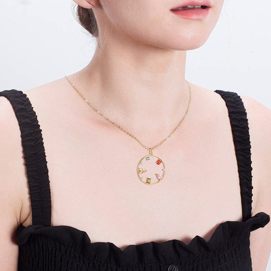 Round Pendent  925 Silver Silver Necklace