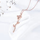 18inches / rose gold 925 Sterling Silver Rose Gold Flower Necklace