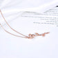 18inches / rose gold 925 Sterling Silver Rose Gold Flower Necklace