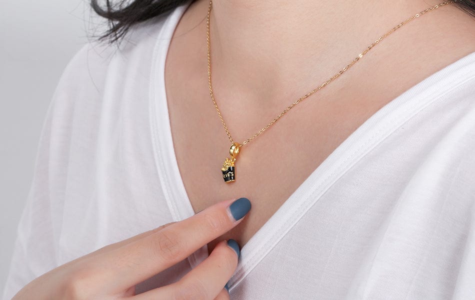 18inches / Silver 925 sterling silver Gold necklace jewelry