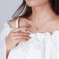 18inches / Silver Cubic Zircon Pendants Necklace - 925 Sterling Silver Yellow Jewelry