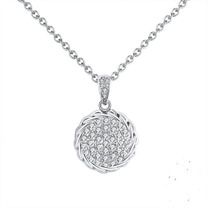 18inches / Silver CZ Diamond Necklace  - 14K Gold Plated - 925 silver pendent