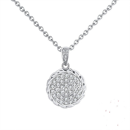 18inches / Silver CZ Diamond Necklace  - 14K Gold Plated - 925 silver pendent