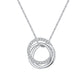 18inches / SSN175-P Circle  925 Sterling Silver Necklace - 18K Gold Jewelry