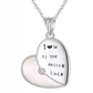 18inches / SSN289-P Engraved Heart Pendants - 925 Sterling Silver Gold Necklaces