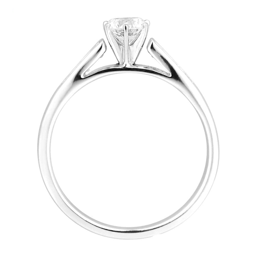18K 750 White Gold Diamond Engagement Mounting Ring For Women