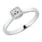 18K 750 White Gold Diamond Halo Mounting Ring For Girlfriend