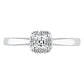 18K 750 White Gold Diamond Halo Mounting Ring For Girlfriend