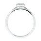18K 750 White Gold Diamond Halo Mounting Ring For Girlfriend