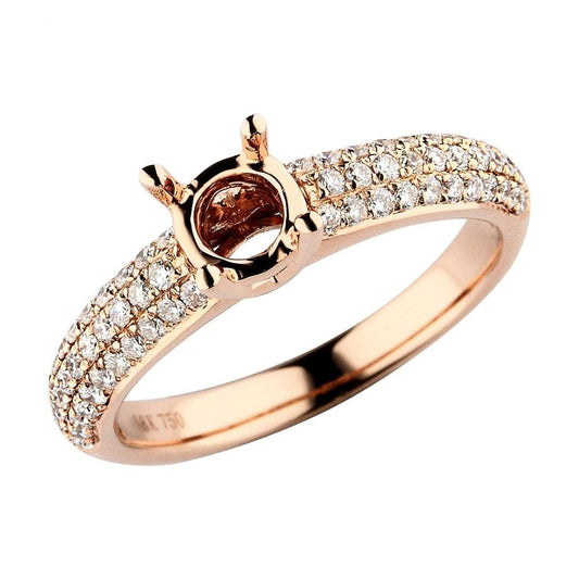 18K Witgoud - 750 Echte Diamanten Montage Ring