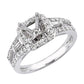 18K Gold Diamond Geometric Ring Mount