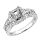 18K Gold Diamond Geometric Ring Mount