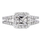 18K Gold Diamond Geometric Ring Mount