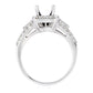 18K Gold Diamond Geometric Ring Mount