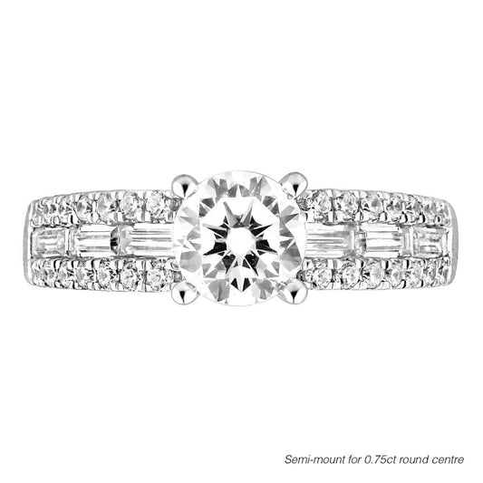 18K Gold Natural Diamond Engagement Ring