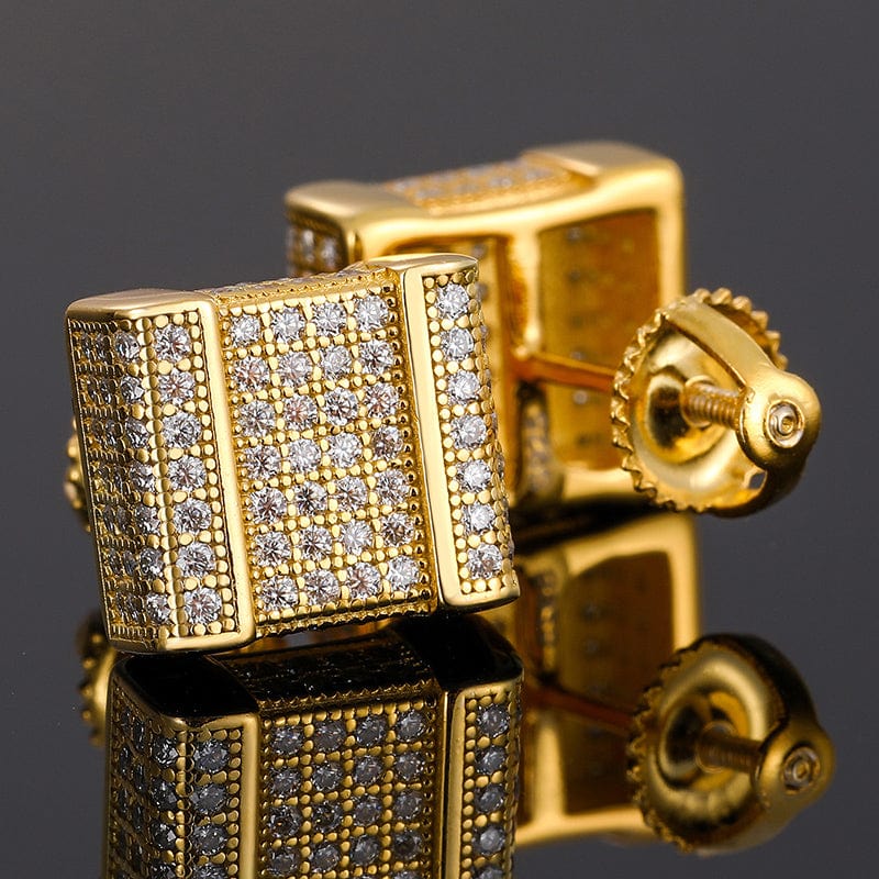 moissanite stud earrings gold