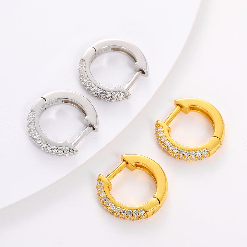 moissanite stud earrings gold