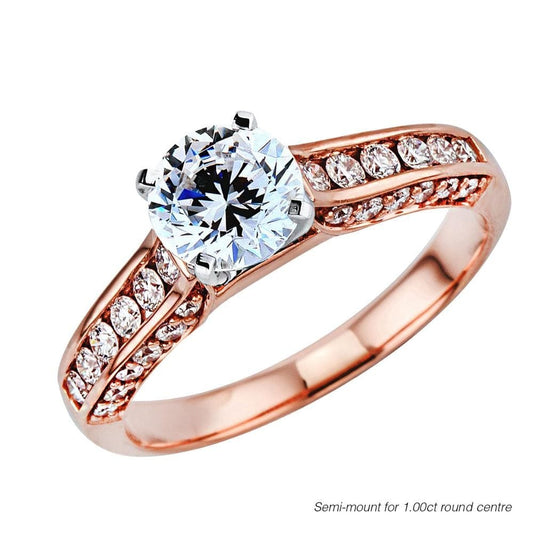 18K Gold Real Diamond Engagement mounting Ring
