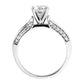 18K Gold Real Diamond Engagement mounting Ring For Girl