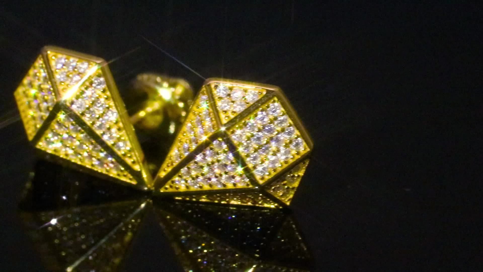 moissanite stud earrings gold
