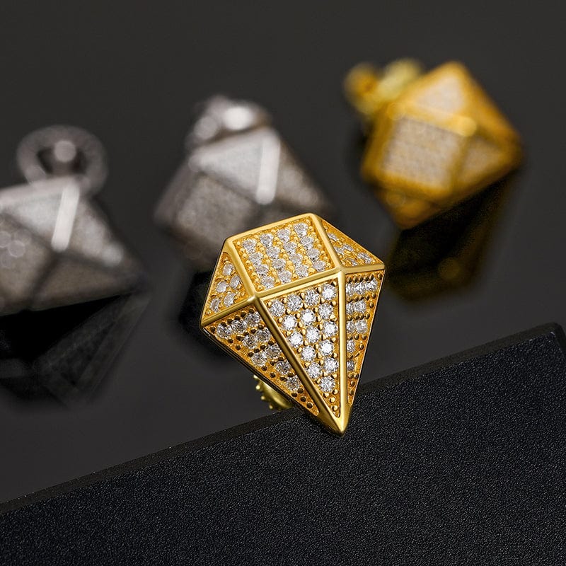 moissanite stud earrings gold
