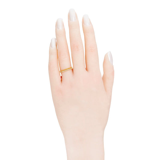 18K Real Solid Yellow gold Diamond Rings For Women