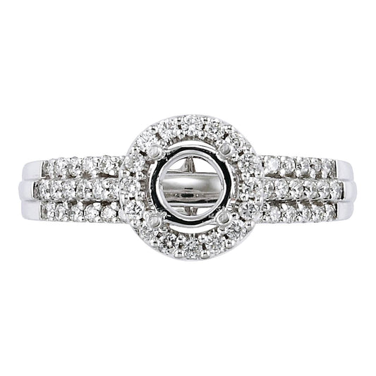18K Echt Witgouden Echte Diamanten Ring Voor Dame