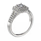 18K Rose Gold Wedding Double Halo Diamond Ring Mount for women