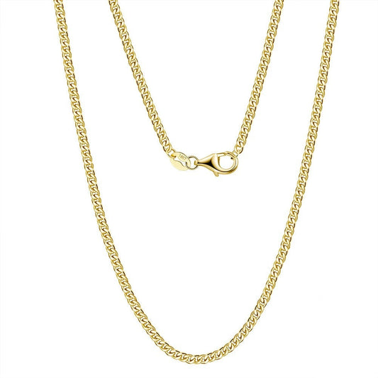 18K Soild Gold - 2.2mm Diamond Cut  Choker Necklace f