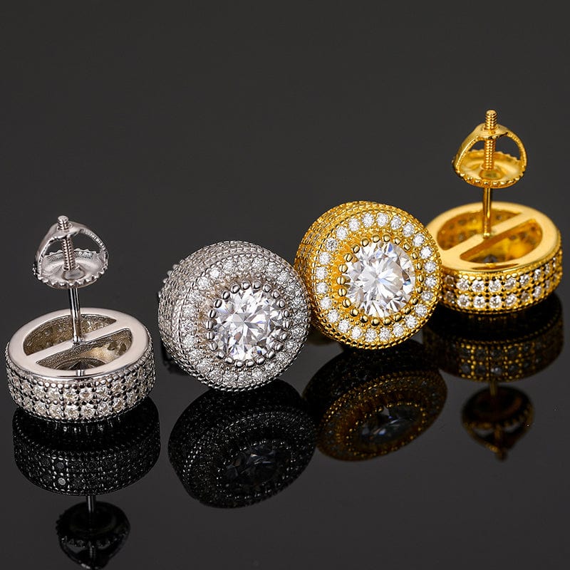 moissanite diamond stud earrings