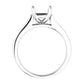 18K White Gold Blue Sapphire Diamond Square Mounting Ring