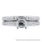 18K White Gold Diamond Bridal Set semi mount Ring