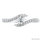 18K White Gold Diamond Engagement mounting Ring For Girl