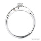 18K White Gold Diamond Engagement mounting Ring For Girl
