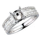 18K White Gold Diamond Engagement mounting Ring For Lady