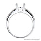 18K White Gold Diamond Engagement mounting Ring For Lady