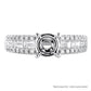 18K White Gold Diamond Engagement mounting Ring For Lady