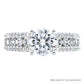 18K White Gold Diamond Engagement Mounting Rings For Lady