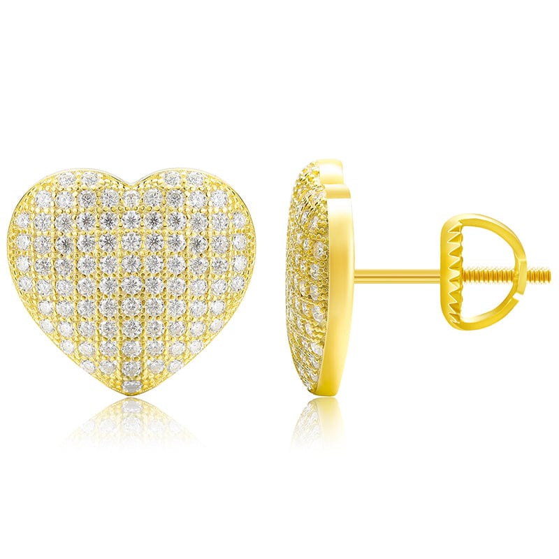 moissanite stud earings gold