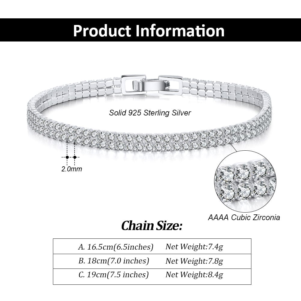 925 Sterling Silver Tennis Bracelets | Moissanite Diamond Tennis Bracelet -  2mm - Aliexpress