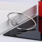 55CM / Silver 925 Sterling Silver Bangle -  Heart Bracelets for Women