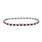 6.5inch(16.5cm) / SB138 3mmCZ 925 Sterling Silver - Round Diamond - Multi Colors Cubic Zirconia Tennis Bracelet Gift